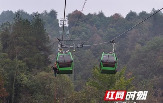 张家界国家森林公园举行索道高空应急救援演练