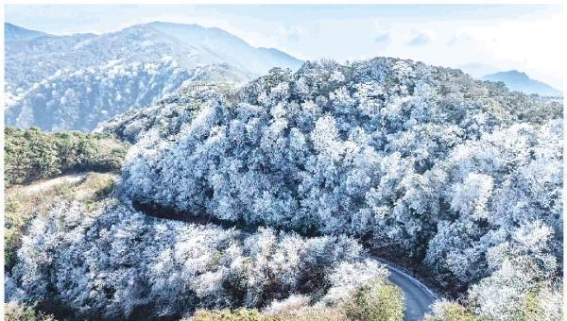 猫儿山的冰雪仙境，雾凇初现如梦如幻