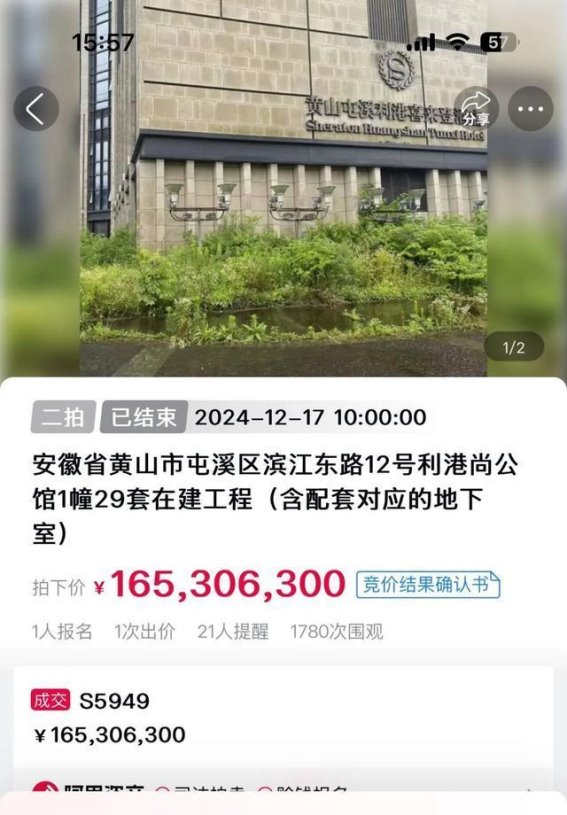 黄山法拍酒店工程：1.6亿元背后的市场潜力与战略布局